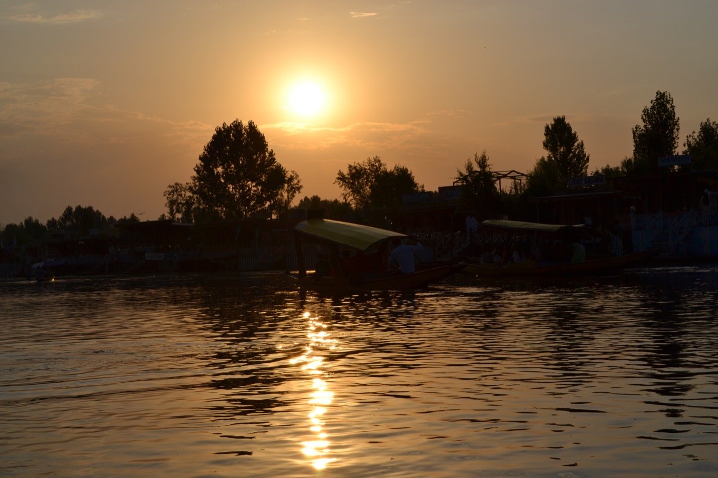 Golden hour on a Kashmiri lake